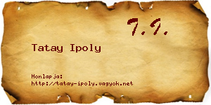 Tatay Ipoly névjegykártya